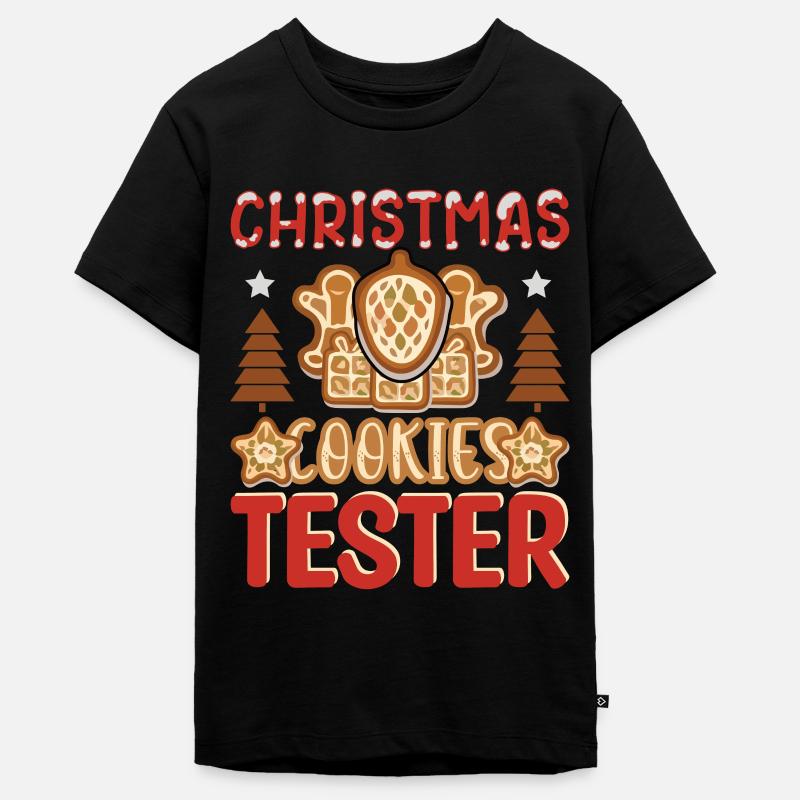Testeur de biscuits de Noël - T-shirt Premium bio Ado - noir