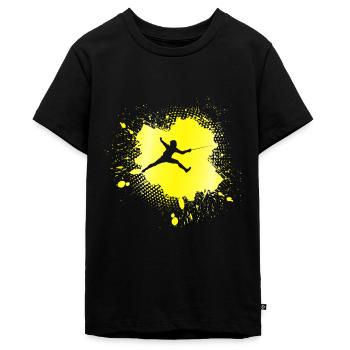 Escrime - T-shirt Premium bio Ado - noir - Devant - AI Model Teenager Male light (155cm)