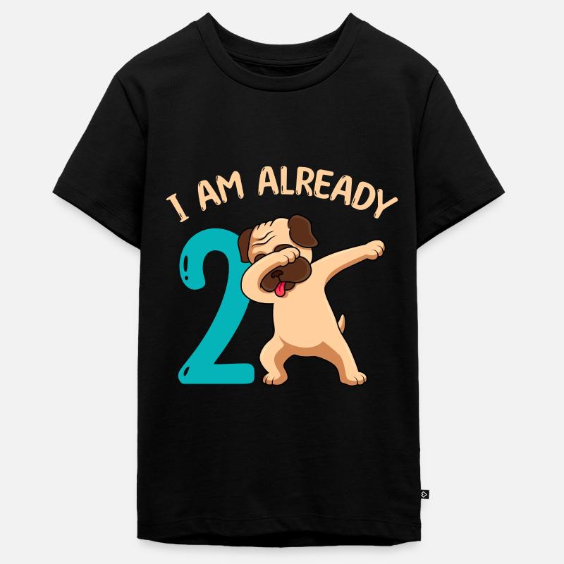 2ème anniversaire 2 ans - T-shirt Premium bio Ado - noir
