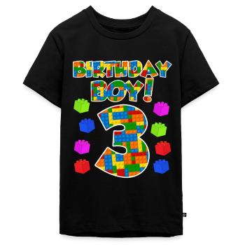 3. Geburtstag Junge 3 Jahre - Teenager Premium Bio T-Shirt - Schwarz - Vorne - AI Model Teenager Male light (155cm)