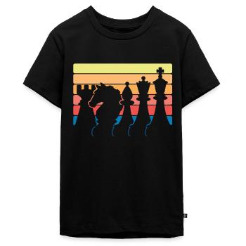 Schach - Teenager Premium Bio T-Shirt - Schwarz - Vorne - AI Model Teenager Male light (155cm)