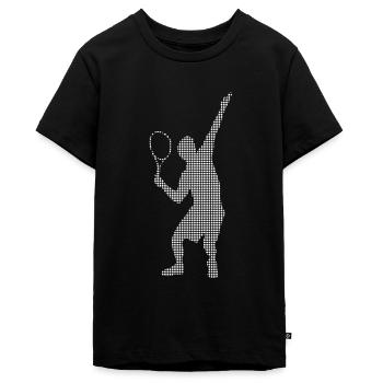 tennis - Premium økologisk T-skjorte for tenåringer - svart - Foran - AI Model Teenager Male light (155cm)