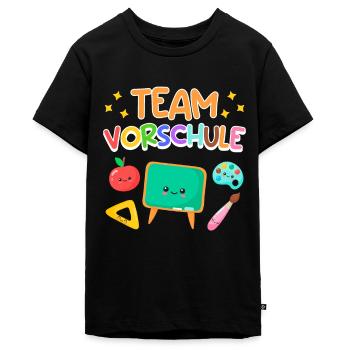 Vorschule Team Vorschüler Vorschulkinder - Teenager Premium Bio T-Shirt - Schwarz - Vorne - AI Model Teenager Male light (155cm)