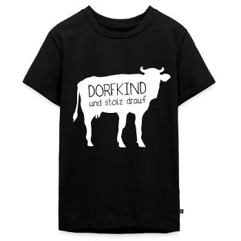 Dorfkind Stolz - Teenager Premium Bio T-Shirt - Schwarz - Vorne - AI Model Teenager Male light (155cm)