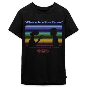 E.T. L'Extra-Terrestre Where Are You From - T-shirt Premium bio Ado - noir - Devant - AI Model Teenager Male light (155cm)