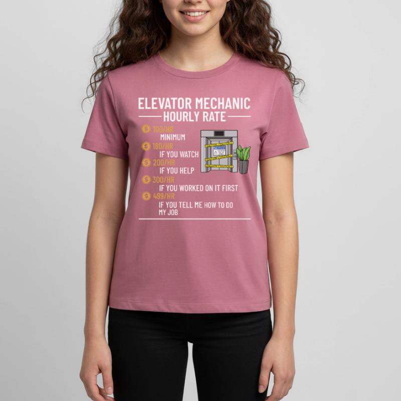 Elevator Elevator Technician Elevator Elevator Teenager Premium Organic T-Shirt