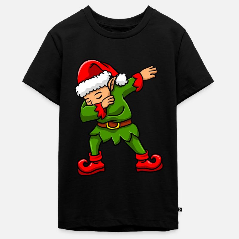 Elfe de Noël Dabbing - T-shirt Premium bio Ado - noir