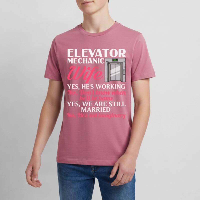 Elevator Elevator System Technician Woman Elevator Elevator Teenager Premium Organic T-Shirt