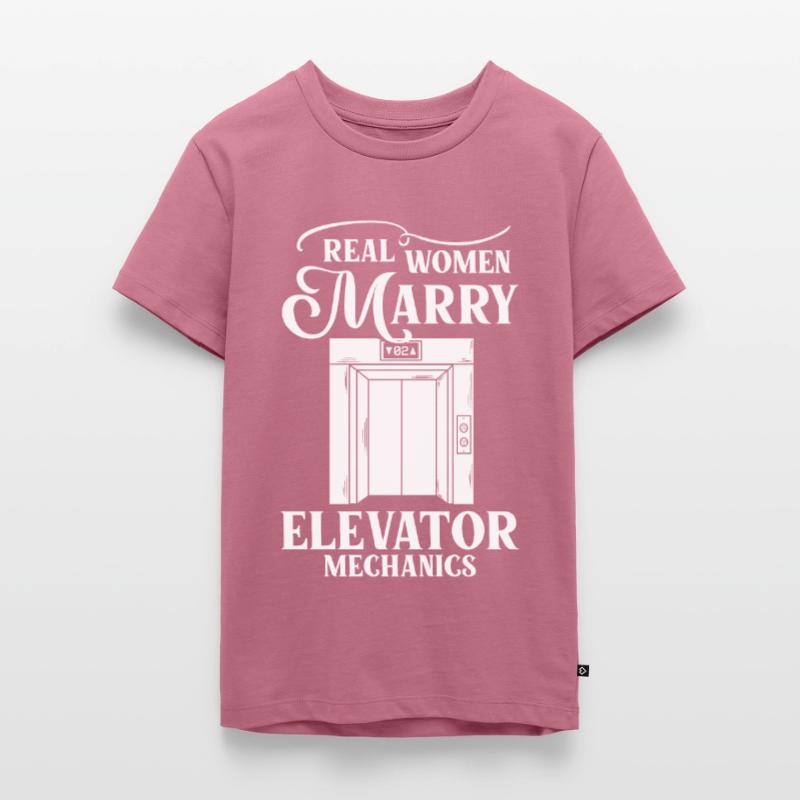 Elevator Elevator System Technician Woman Elevator Elevator Teenager Premium Organic T-Shirt