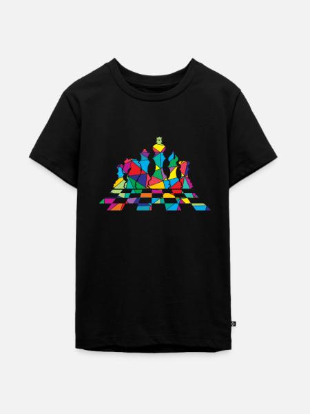 Schach Polygon Schachfigur - Teenager Premium Bio T-Shirt - Schwarz