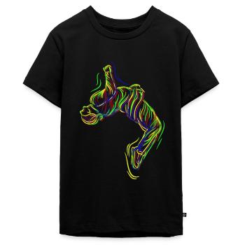Parkour Backflip - Teenager Premium Bio T-Shirt - Schwarz - Vorne - AI Model Teenager Male light (155cm)