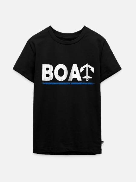 BOOT BOAT - Teenager Premium Bio T-Shirt - Schwarz