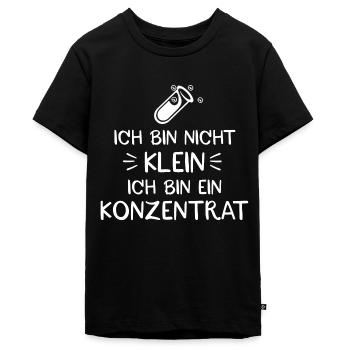 Ich bin nicht klein ich bin ein Konzentrat - Teenager Premium Bio T-Shirt - Schwarz - Vorne - AI Model Teenager Male light (155cm)