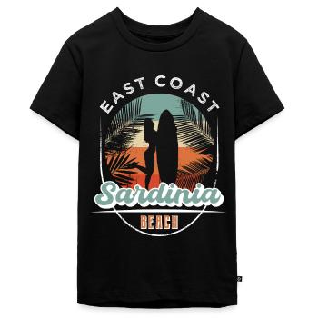 Sommer Sardinien - Teenager Premium Bio T-Shirt - Schwarz - Vorne - AI Model Teenager Male light (155cm)