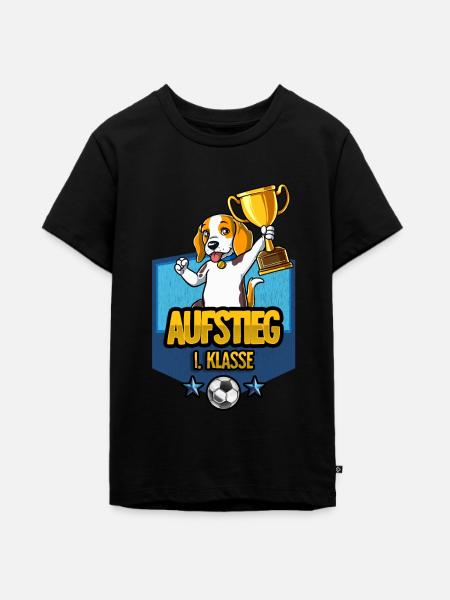 Aufstieg 1. Klasse Einschulung - Teenager Premium Bio T-Shirt - Schwarz