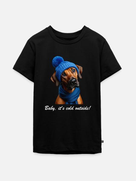 Ridgeback - Baby, it's cold outside! - Teenager Premium Bio T-Shirt - Schwarz