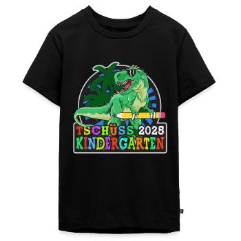Kindergarten Abschluss Kindergartenabschied 2025 - Teenager Premium Bio T-Shirt - Schwarz - Vorne - AI Model Teenager Male light (155cm)