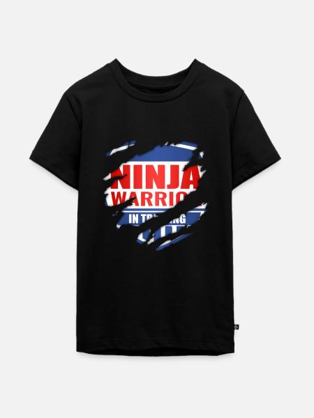 Ninja Warrior In Training - Teenager Premium Bio T-Shirt - Schwarz
