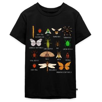 Insekten, Arten von Insekten - Teenager Premium Bio T-Shirt - Schwarz - Vorne - AI Model Teenager Male light (155cm)