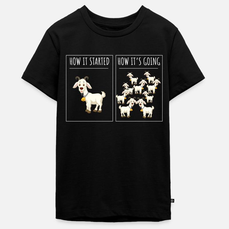 Chevrier, Chèvre, Chèvre - T-shirt Premium bio Ado - noir