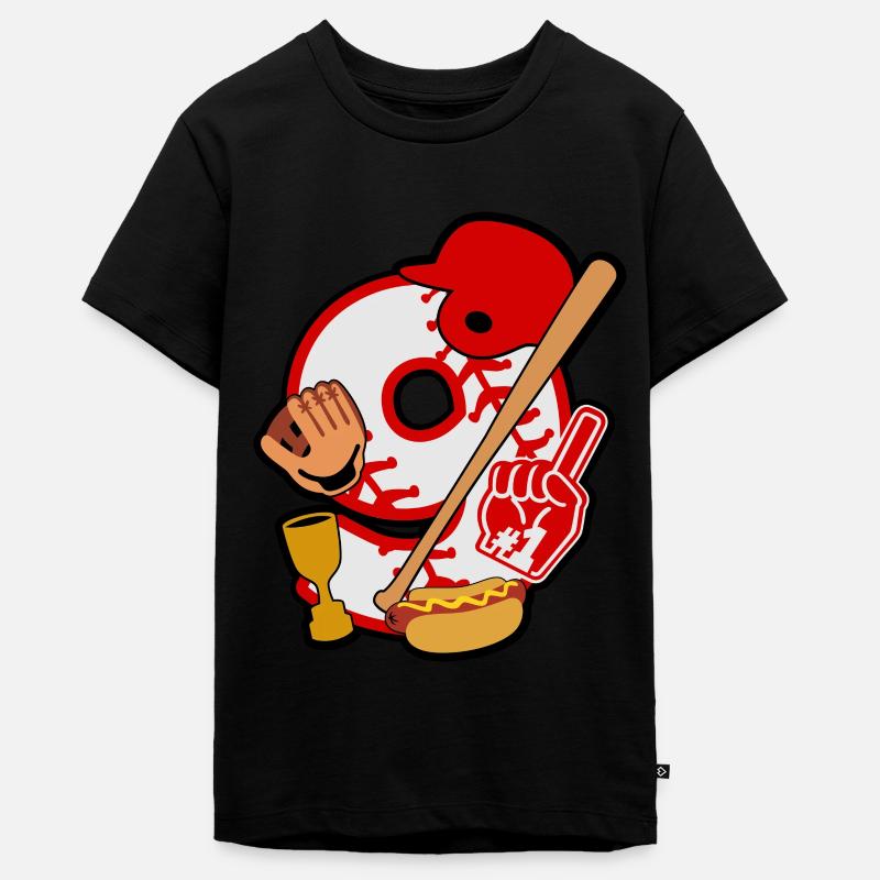 Fête du 9e anniversaire de baseball numéro 9 - 9 ans - T-shirt Premium bio Ado - noir
