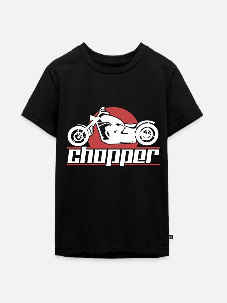 Motorrad Chopper - Teenager Premium Bio T-Shirt - Schwarz