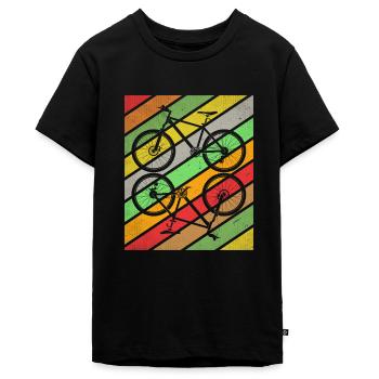 Vélo Mountainbiker Vélo Vélo - T-shirt Premium bio Ado - noir - Devant - AI Model Teenager Male light (155cm)