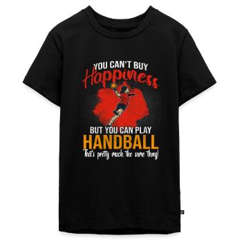Handball Handballer Handball-team - Teenager Premium Bio T-Shirt - Schwarz - Vorne - AI Model Teenager Male light (155cm)