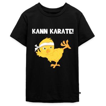 Kann Karate Küken - Teenager Premium Bio T-Shirt - Schwarz - Vorne - AI Model Teenager Male light (155cm)