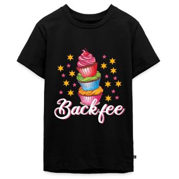 Backfee Bäcker Hobbybäcker Cupcake Muffin Torten - Teenager Premium Bio T-Shirt - Schwarz - Vorne - AI Model Teenager Male light (155cm)