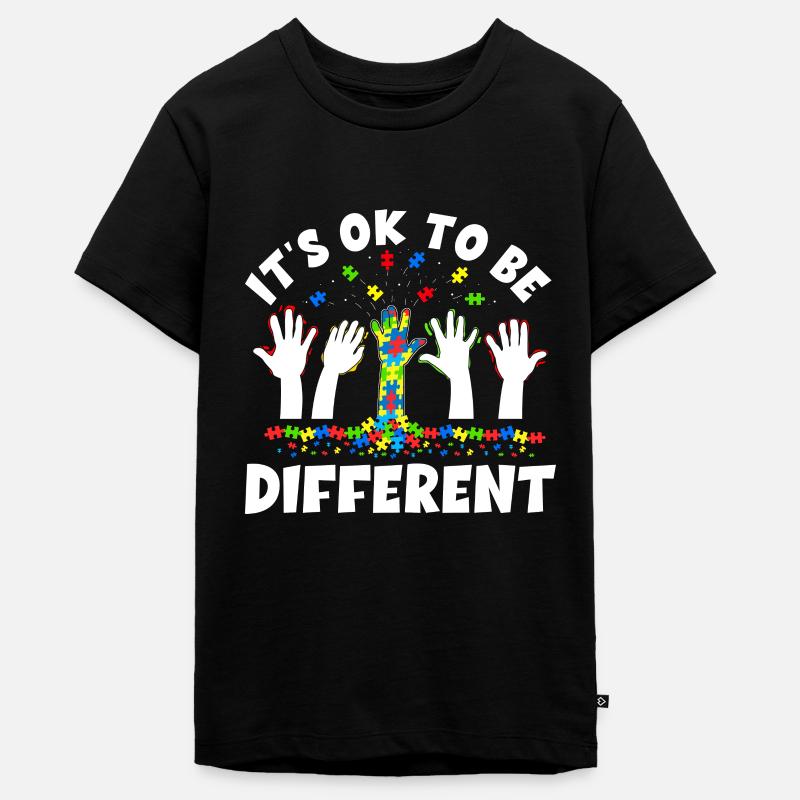 Autisme Conscience - T-shirt Premium bio Ado - noir