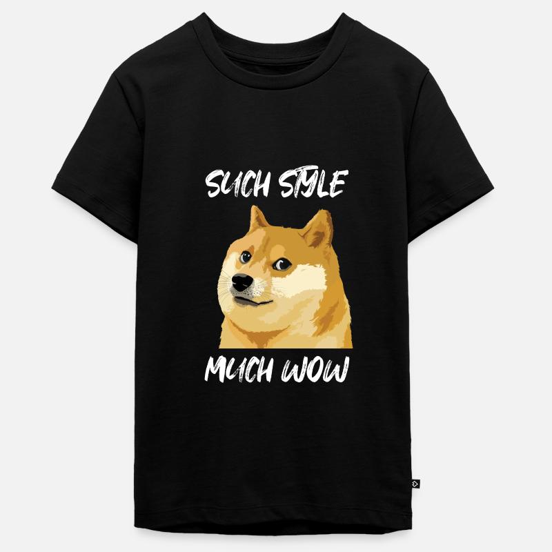 Concern Doge Meme Recherche Style Much Wow - T-shirt Premium bio Ado - noir