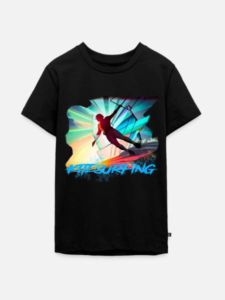 Kitesurfing - Teenager Premium Bio T-Shirt - Schwarz