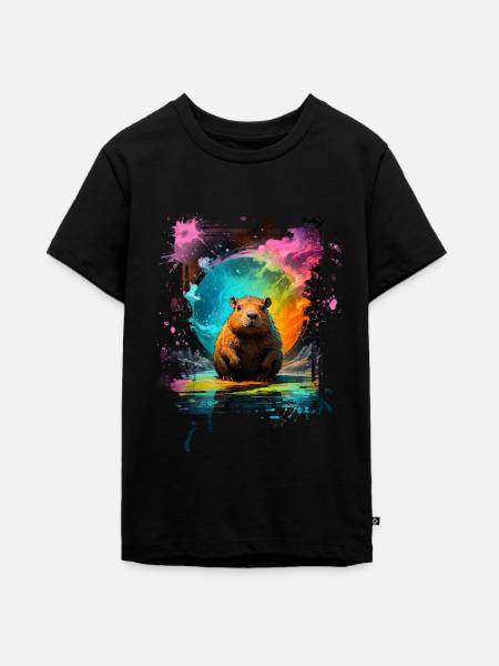 Capybara - Teenager Premium Bio T-Shirt - Schwarz