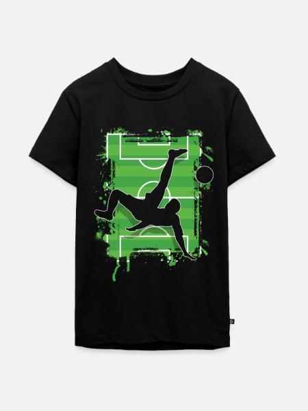 Fußball Fallrückzieher - Teenager Premium Bio T-Shirt - Schwarz