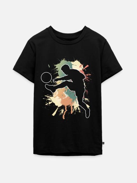 Fußball Fußballer - Teenager Premium Bio T-Shirt - Schwarz