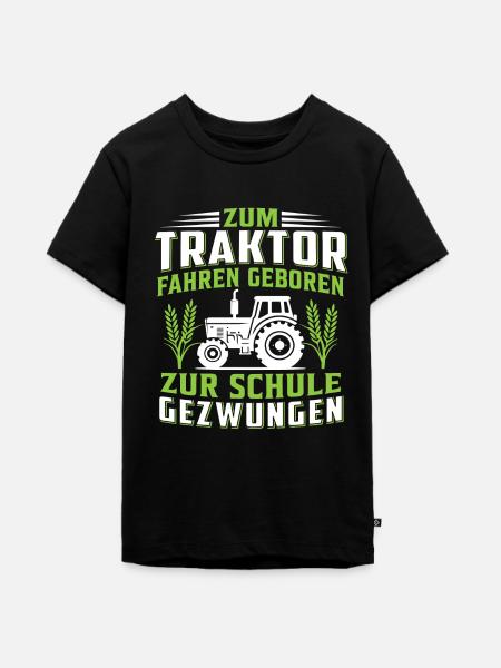 Zum Traktor fahren - Teenager Premium Bio T-Shirt - Schwarz