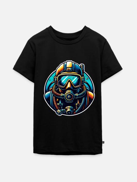 Tauchen Taucher - Teenager Premium Bio T-Shirt - Schwarz