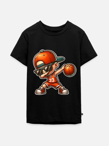 Basketball Basketballer - Teenager Premium Bio T-Shirt - Schwarz
