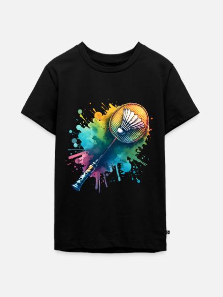 Badminton - Teenager Premium Bio T-Shirt - Schwarz
