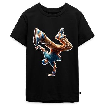 Breakdance - Teenager Premium Bio T-Shirt - Schwarz - Vorne - AI Model Teenager Male light (155cm)