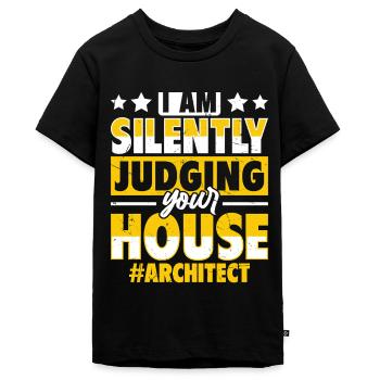 Architecte - T-shirt Premium bio Ado - noir - Devant - AI Model Teenager Male light (155cm)