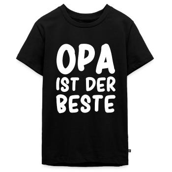 Opa ist der Beste - Teenager Premium Bio T-Shirt - Schwarz - Vorne - AI Model Teenager Male light (155cm)