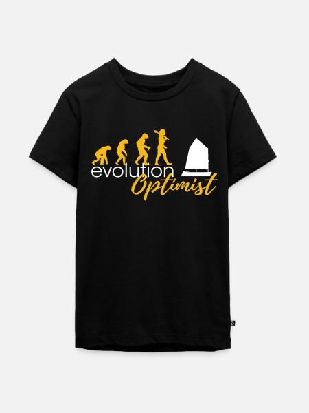 Evolution Of Optimists - Teenager Premium Bio T-Shirt - Schwarz