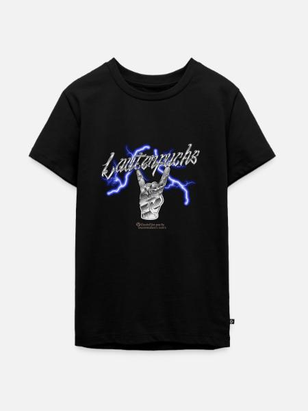 Pommesgabel Lauterfuchs - Teenager Premium Bio T-Shirt - Schwarz