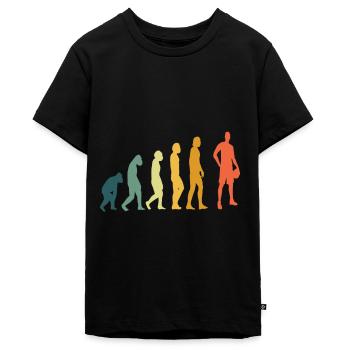 Basketball Retro Evolution Dunking - Teenager Premium Bio T-Shirt - Schwarz - Vorne - AI Model Teenager Male light (155cm)