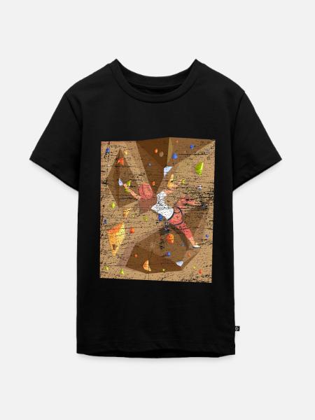 Klettern Kletterwand - Teenager Premium Bio T-Shirt - Schwarz