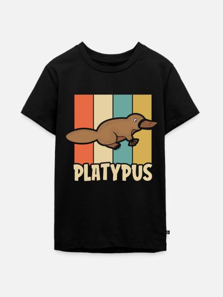Schnabeltier - Teenager Premium Bio T-Shirt - Schwarz