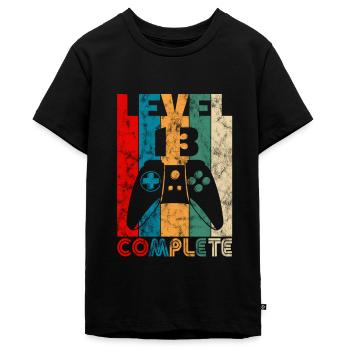 13. Geburtstag - Level 13 Complete Vintage - Teenager Premium Bio T-Shirt - Schwarz - Vorne - AI Model Teenager Male light (155cm)