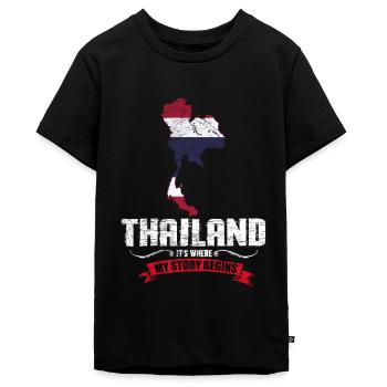 Thaïlande - T-shirt Premium bio Ado - noir - Devant - AI Model Teenager Male light (155cm)